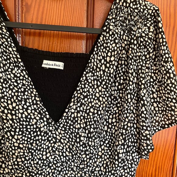 Abercrombie & Fitch Black and White Spotted Slip-On Dress - Picture 3 of 6